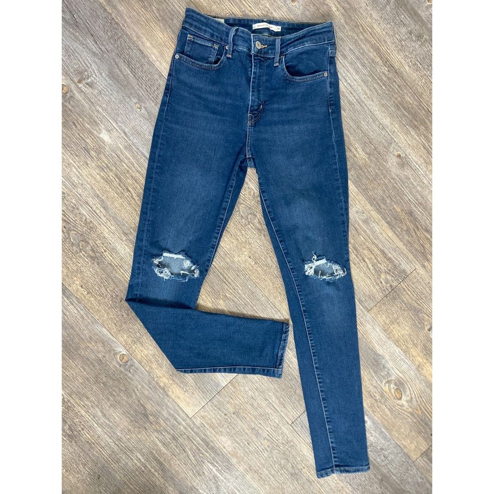 Levi's Big E 721 28X30 High Rise Skinny Jeans Distressed Destructed 2018 Premium
